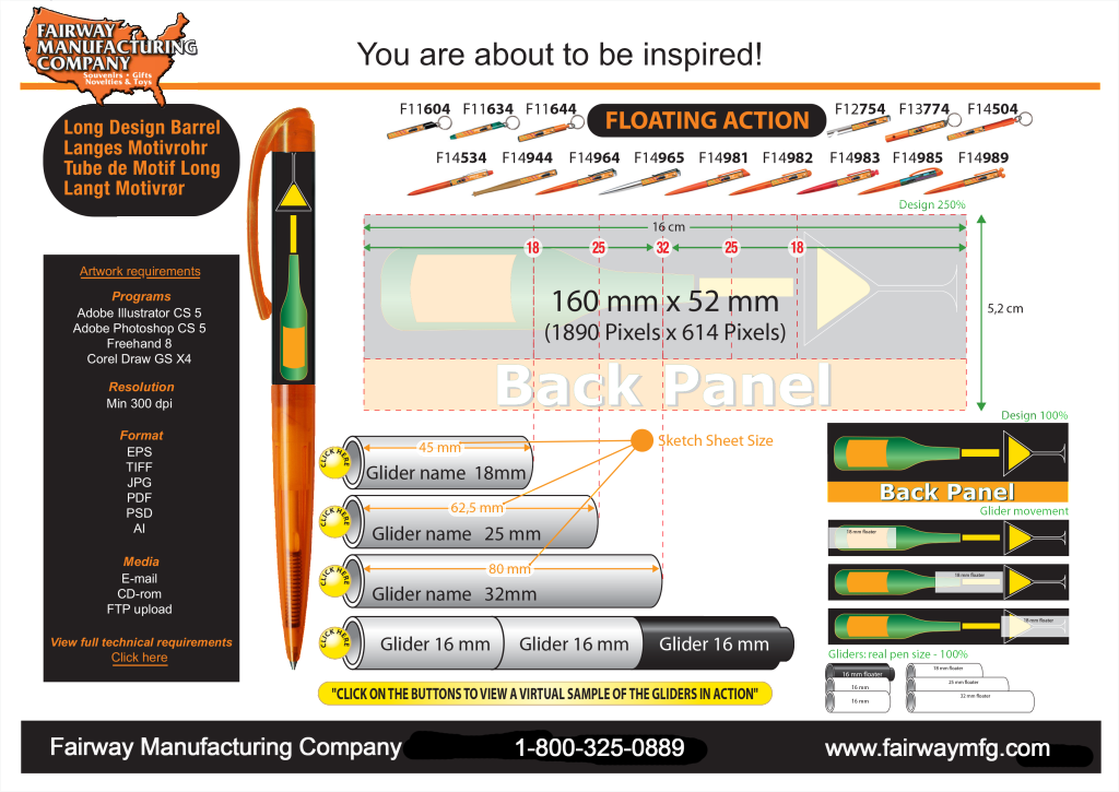 Fairway Manufacturing Company conceal and Reveal Sketch Sheet